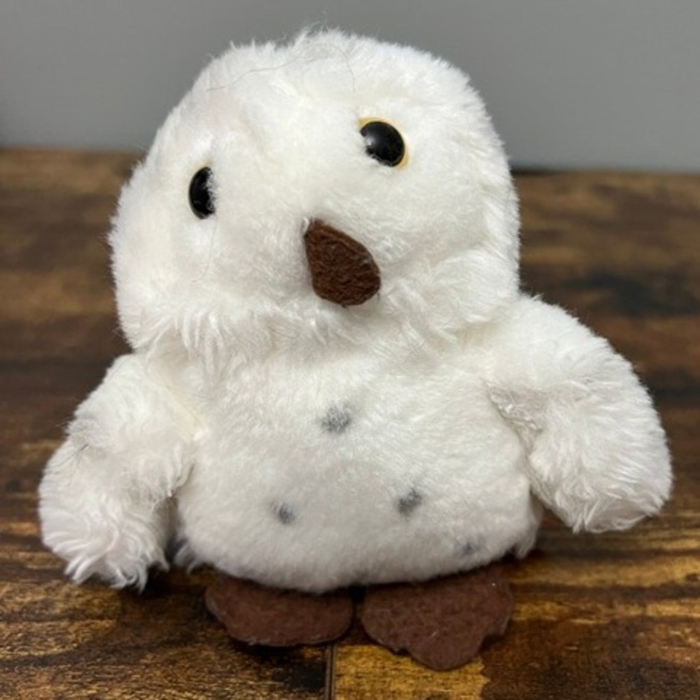 Wild Republic Itsy Bitsies Spotted Snowy Owl White Plush Stuffed Animal Toy Bird